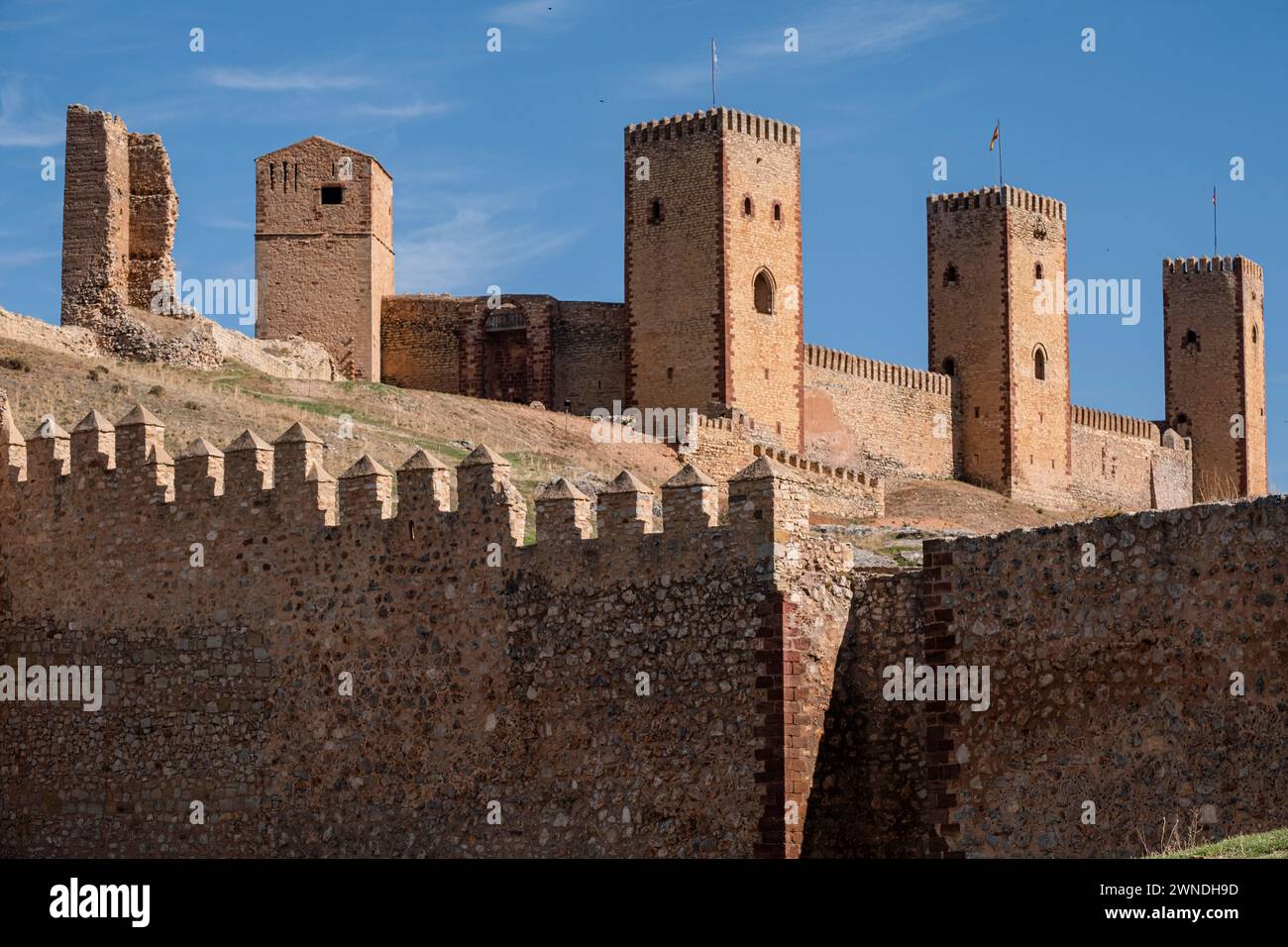 Forteresse de Molina de los Caballeros, Molina de Aragón, province de Guadalajara, Espagne, Banque D'Images