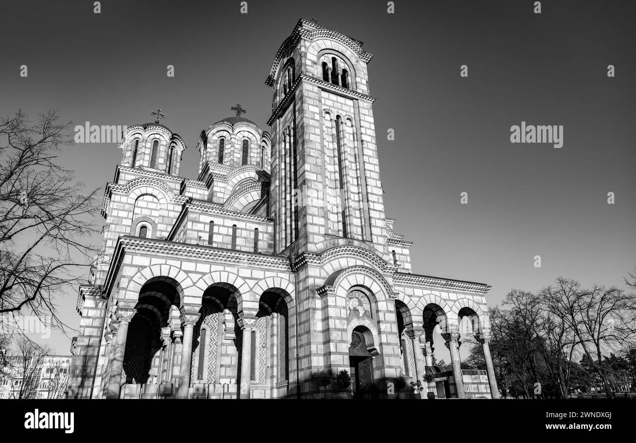 Église de. Mark est une église orthodoxe serbe située dans le parc Tasmajdan à Belgrade, en Serbie, construite à l'époque ottomane. Banque D'Images