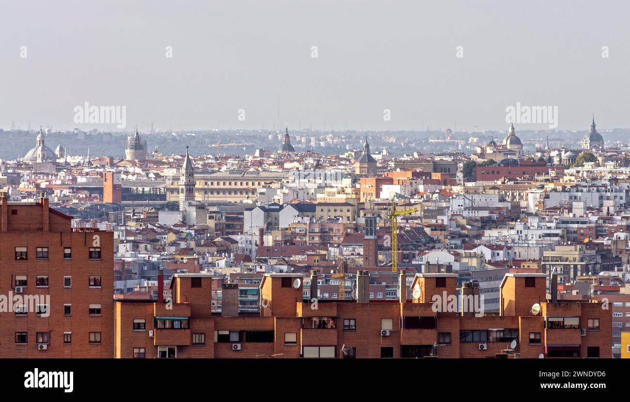 Vista de Madrid desde el Mirador Cerro del Tío Pío. Madrid. España Banque D'Images