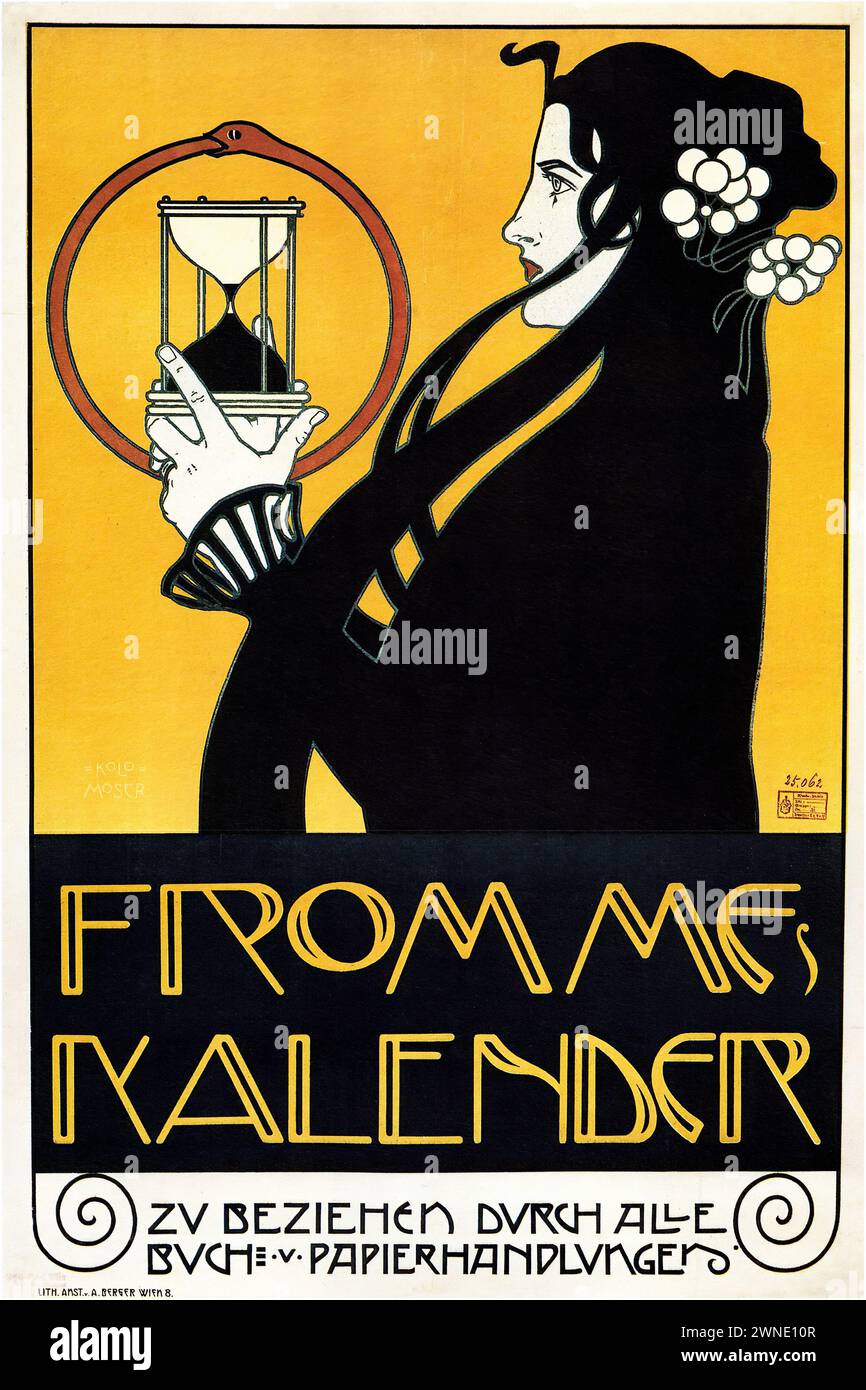 Koloman Moser. Calendrier de Fromme. 1899 Banque D'Images