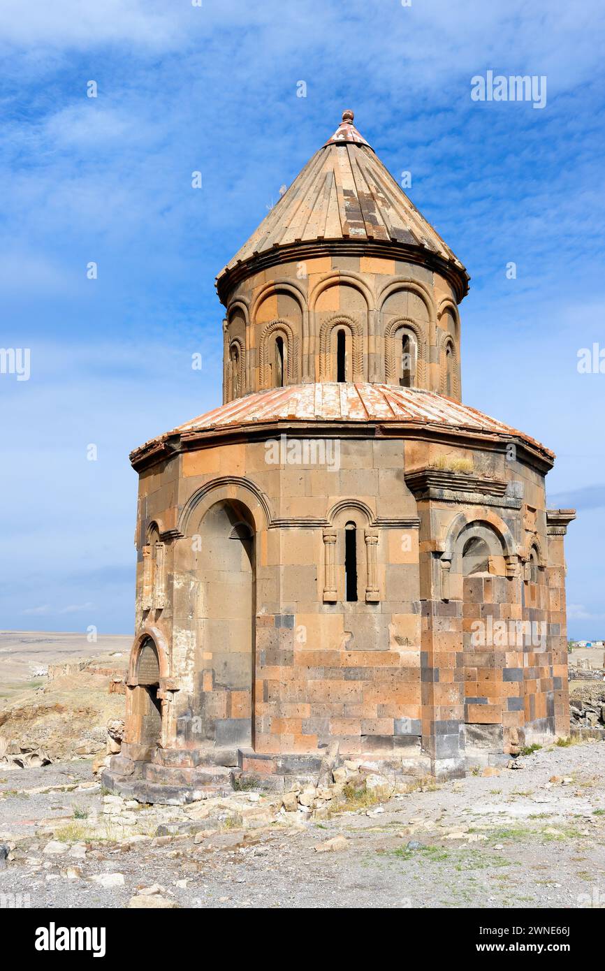 Église arménienne Saint Grégoire des Abughamrents, site archéologique d'Ani, Kars, Turquie Banque D'Images