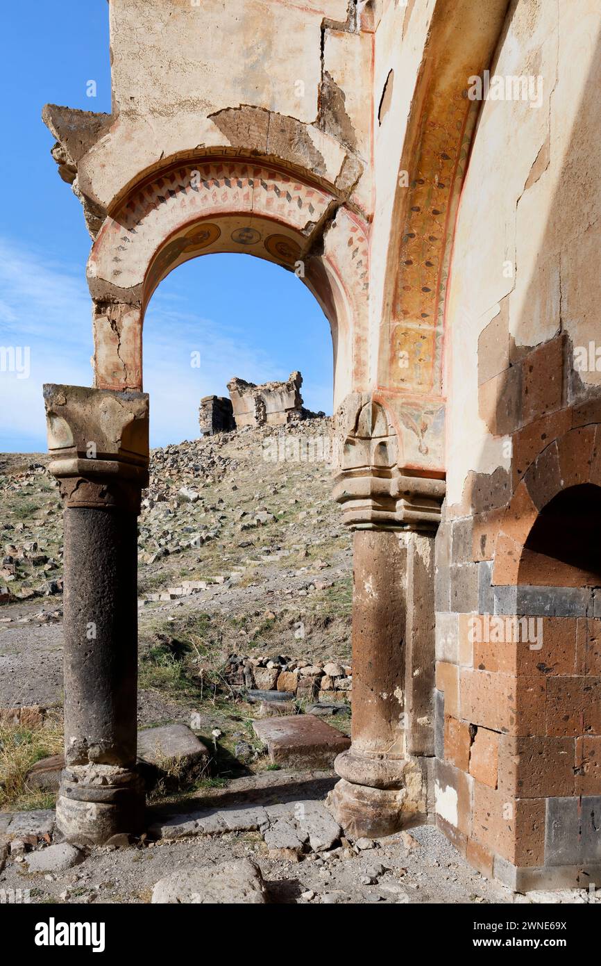 Église de Saint Grégoire de Tigran Honents, site archéologique d'Ani, Kars, Turquie Banque D'Images