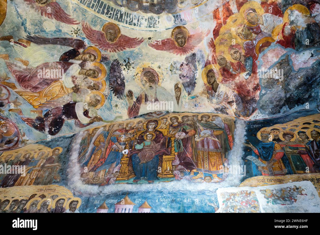 Monastère grec orthodoxe de Sumela, fresques, Trabzon, Turquie Banque D'Images