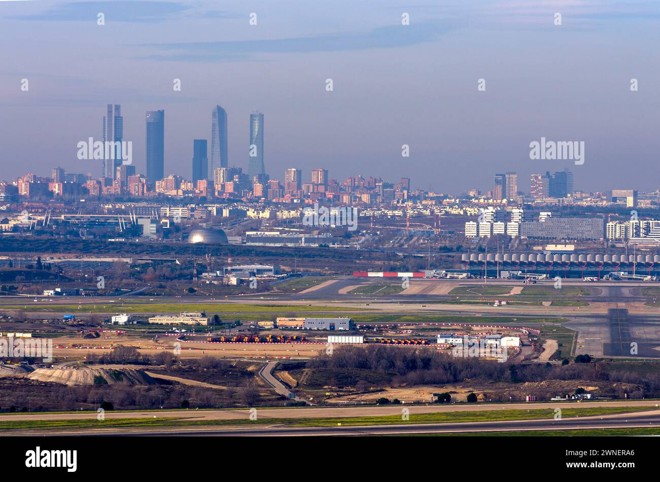 Madrid desde el mirador de Paracuellos del Jarama. Madrid. España Banque D'Images