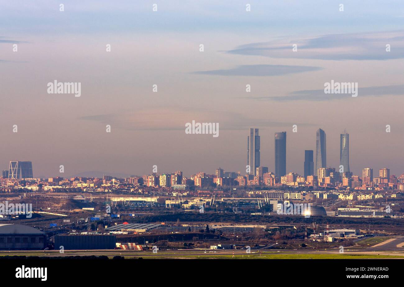 Madrid desde el mirador de Paracuellos del Jarama. Madrid. España Banque D'Images