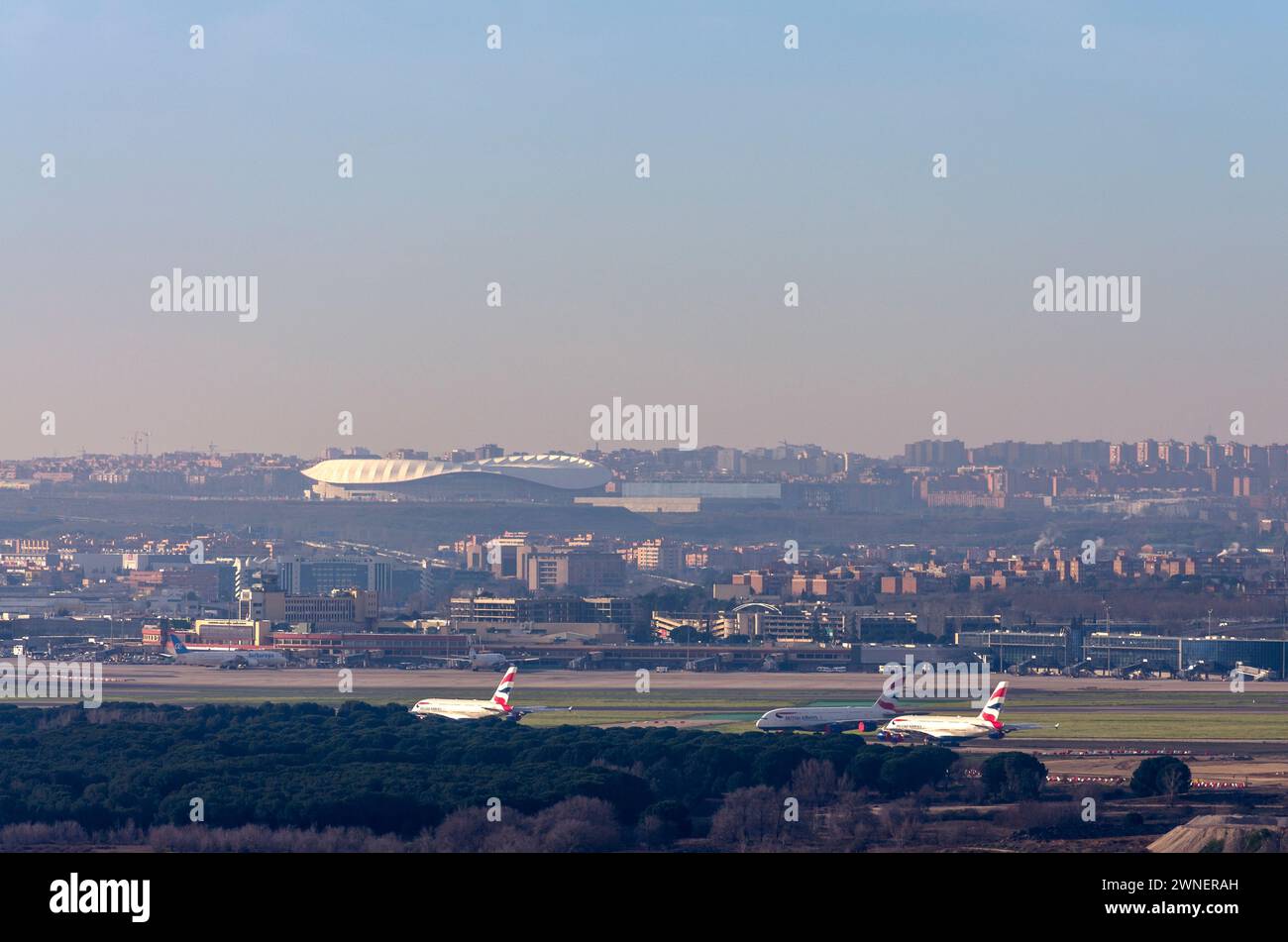 Madrid desde el mirador de Paracuellos del Jarama. Madrid. España Banque D'Images