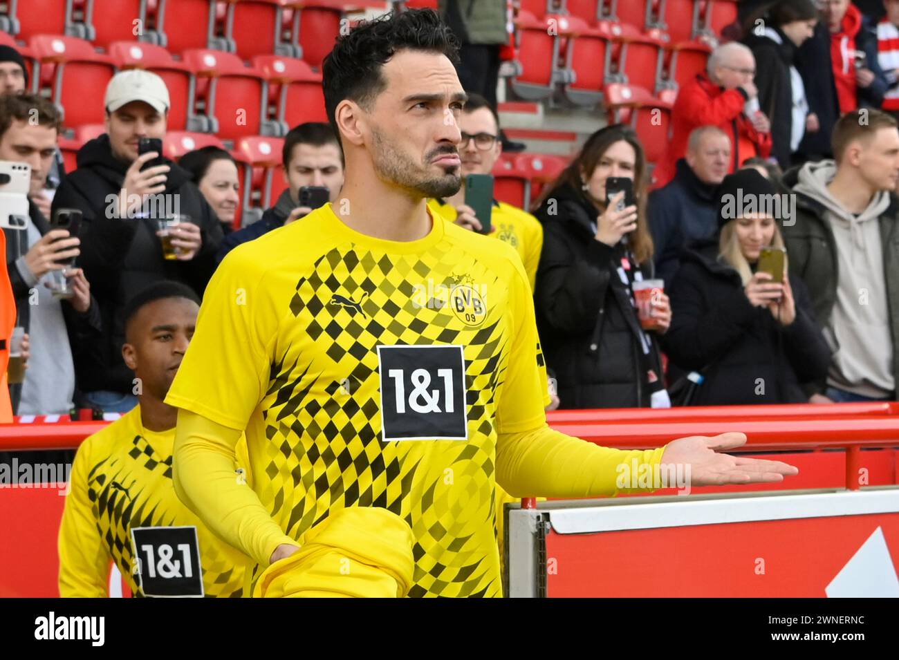 Berlin, Allemagne. 02 mars 2024. 2 mars 2024 : Mats Hummels (15 ans) du Borussia Dortmund pendant le match Bundesliga - 1. FC Union Berlin contre Borussia Dortmund - an Der Alten Foersterei. Berlin, Allemagne. (Ryan Sleiman /SPP) crédit : photo de presse SPP Sport. /Alamy Live News Banque D'Images