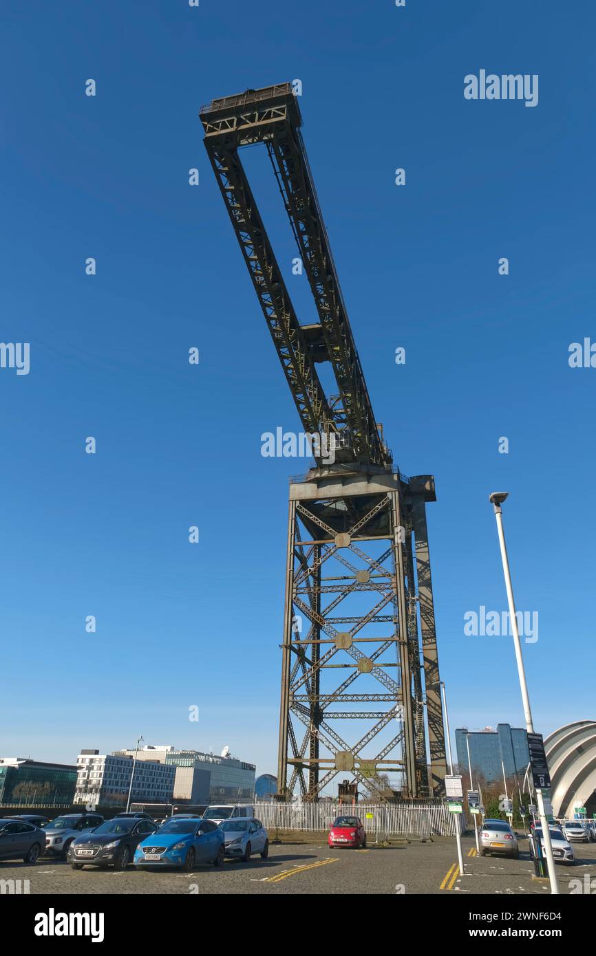 Finnieston Crane ou Stobcross Crane, Finnieston Quay, Glasgow, Écosse, Royaume-Uni Banque D'Images