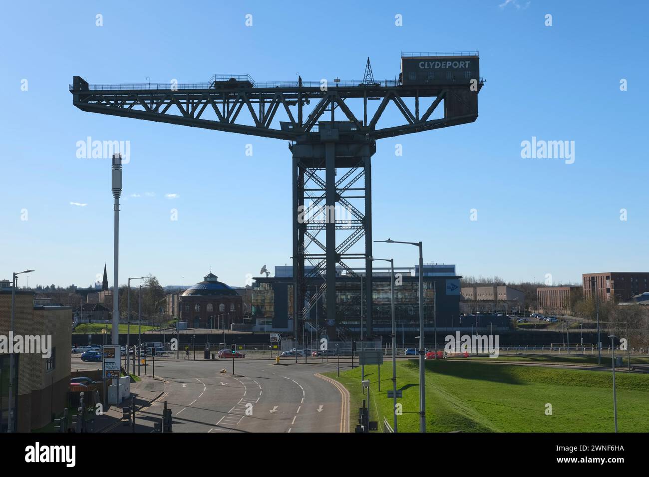 Finnieston Crane ou Stobcross Crane, Finnieston Quay, Glasgow, Écosse, Royaume-Uni Banque D'Images