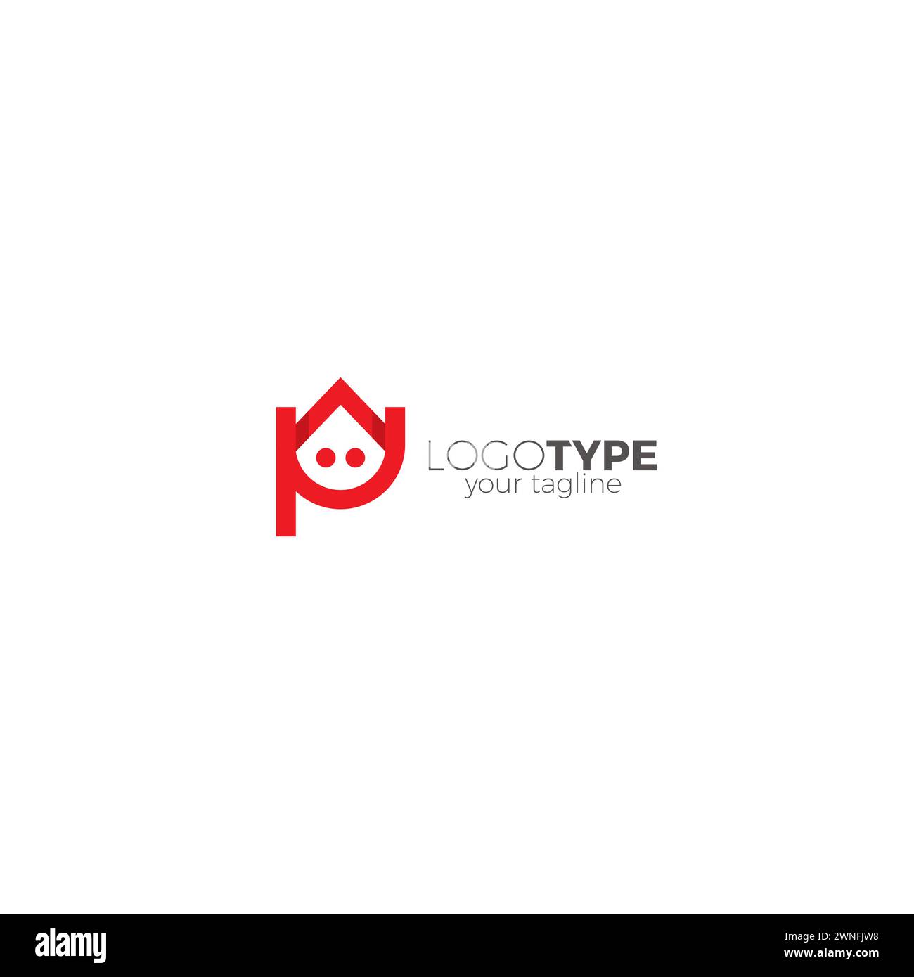 Logo pu Home. Logo lettre P Home Design. Logo immobilier. Logo Smile Home Illustration de Vecteur