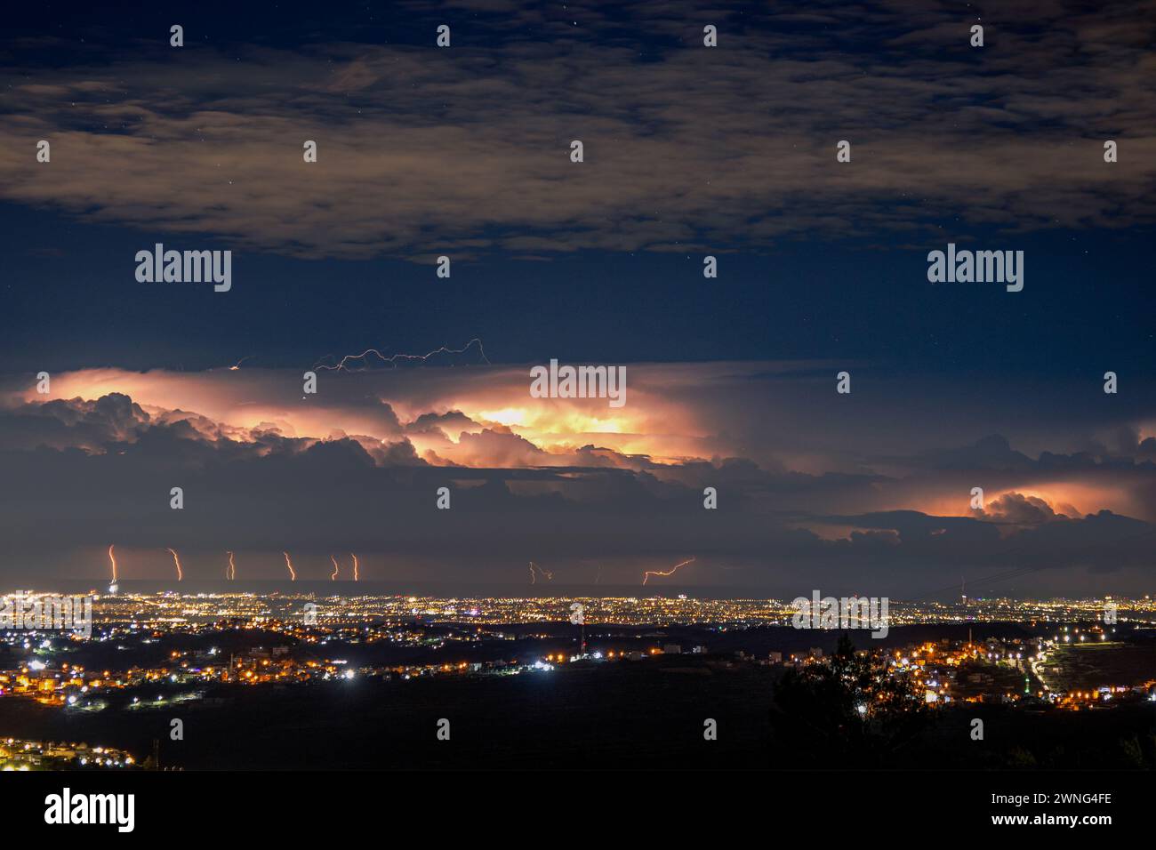 Symphonie de nuit électrique Banque D'Images