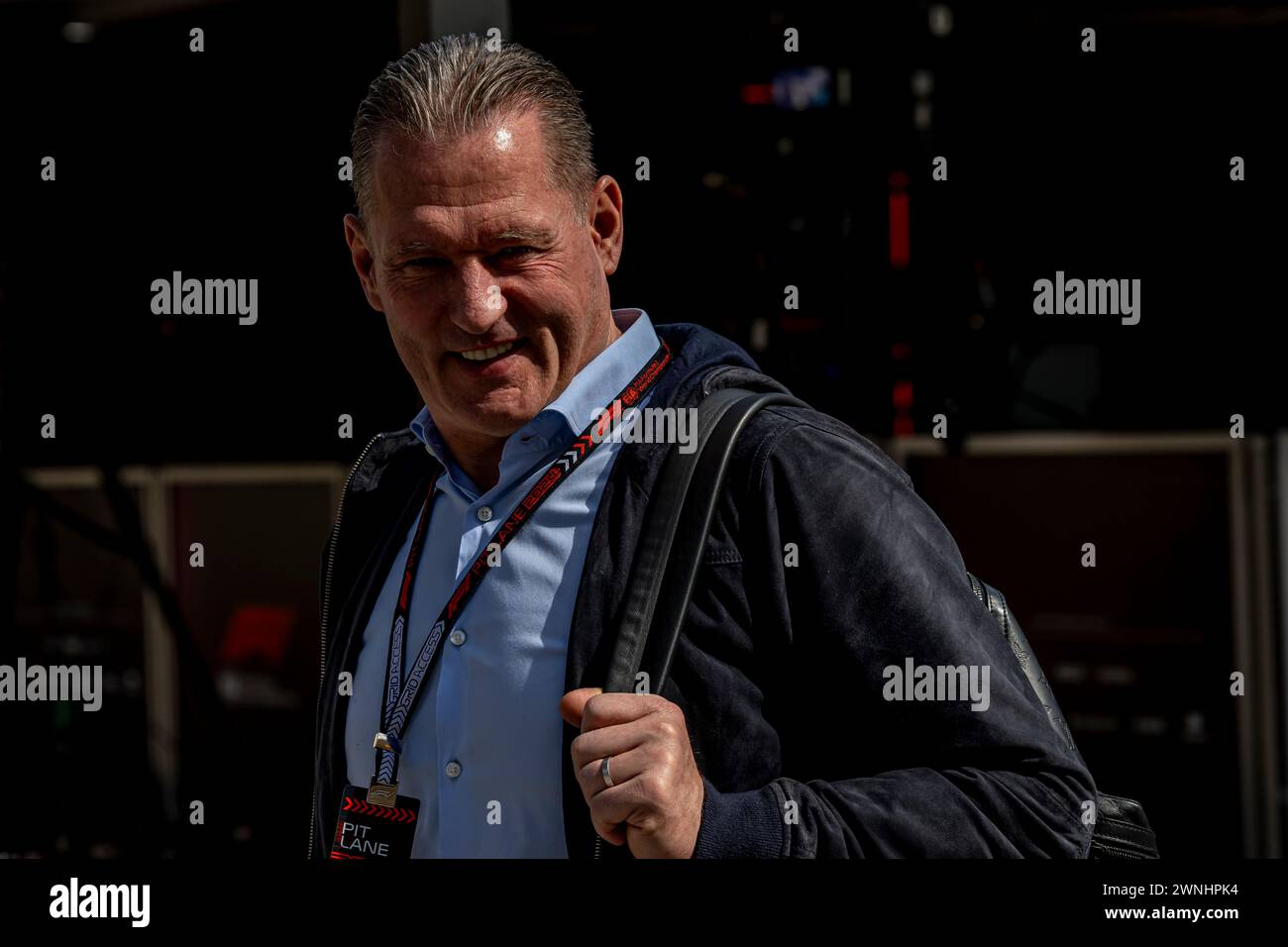 SAKHIR, BAHREÏN : Jos Verstappen, le père de Max Verstappen, au Grand Prix de formule 1 de Bahreïn 2024 sur le circuit international de Bahreïn à Sakhir, Bahreïn. Crédit : Michael Potts/Alamy Live News Banque D'Images