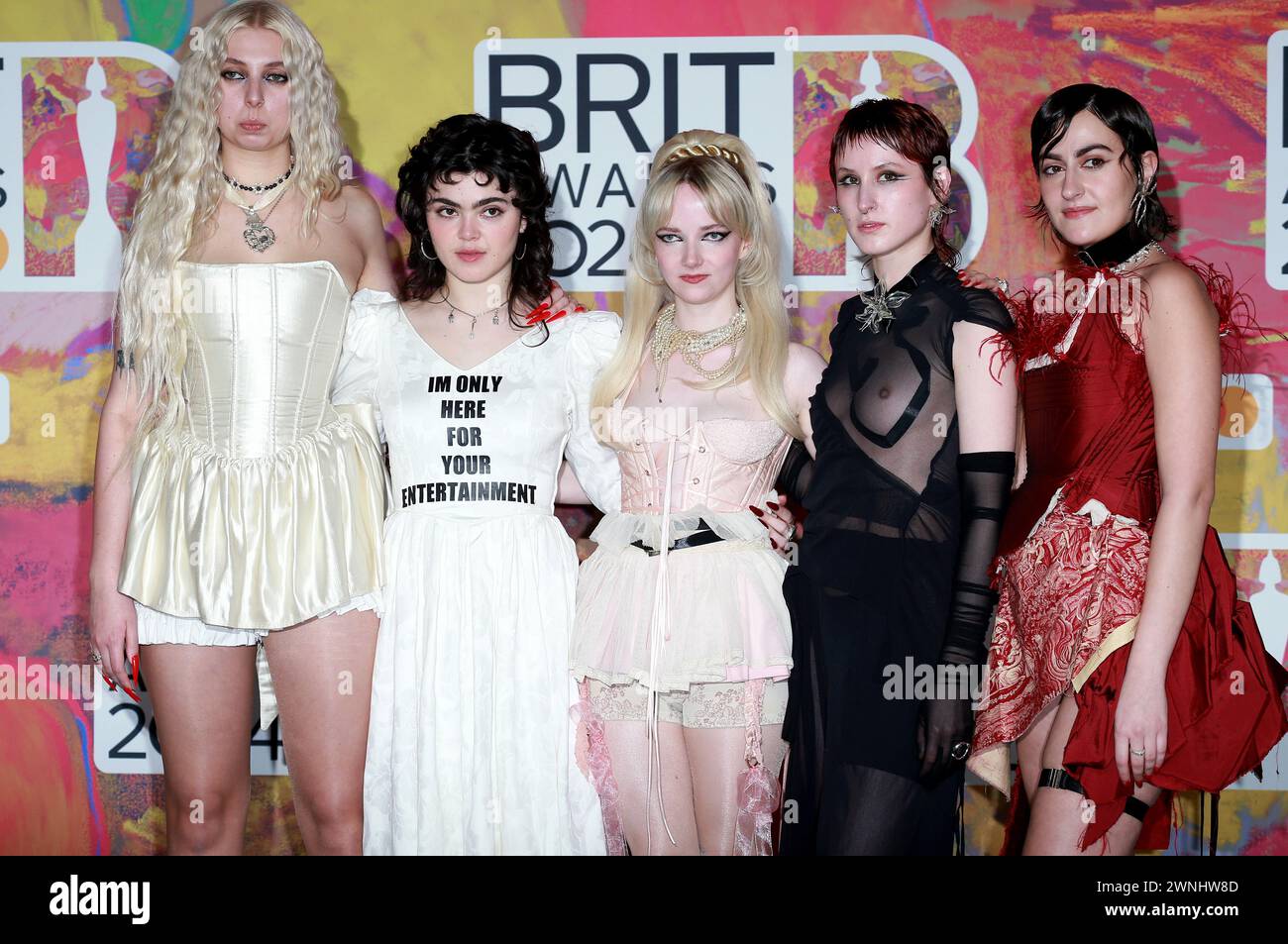 Londres, Royaume-Uni. 02 mars 2024. Le dernier dîner participe aux Brit Awards 2024 à l'O2 Arena. Crédit : SOPA images Limited/Alamy Live News Banque D'Images