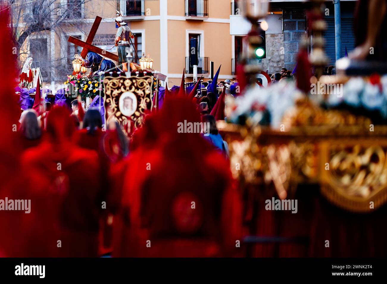 Rencontre entre la Veronica et Christ en la via dolorosa en Villajoyosa Banque D'Images