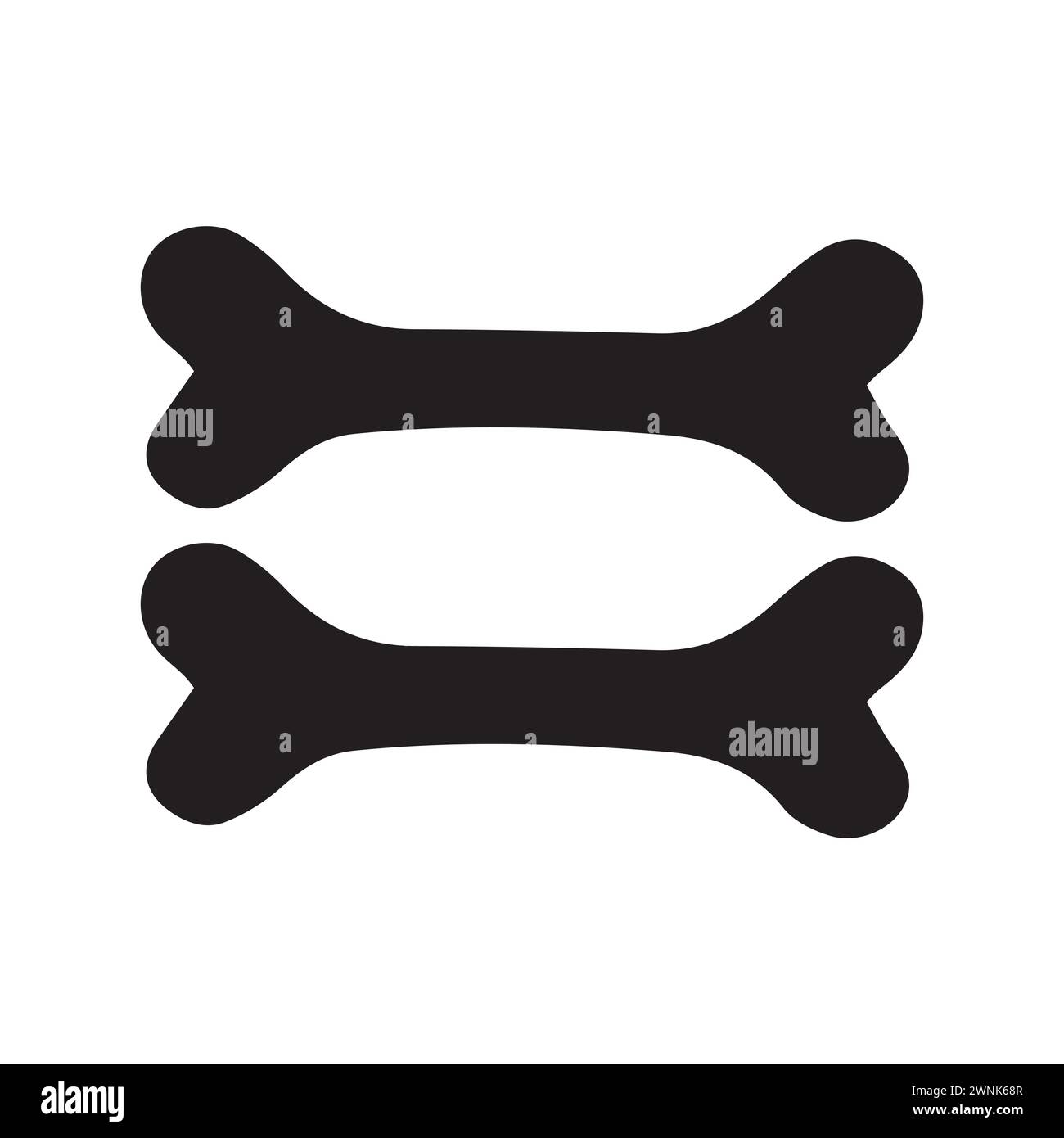 Icône de vecteur d'os de chien. Icône de chien de dessin animé Flat Design Pet Care, icône de mascotte d'os conception d'illustration vectorielle, Vector 10 EPS. Illustration de Vecteur