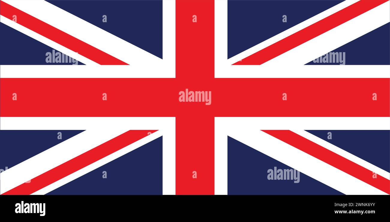 Drapeau national du Royaume-Uni, fond de drapeau britannique, signe britannique, drapeau britannique Illustration de Vecteur