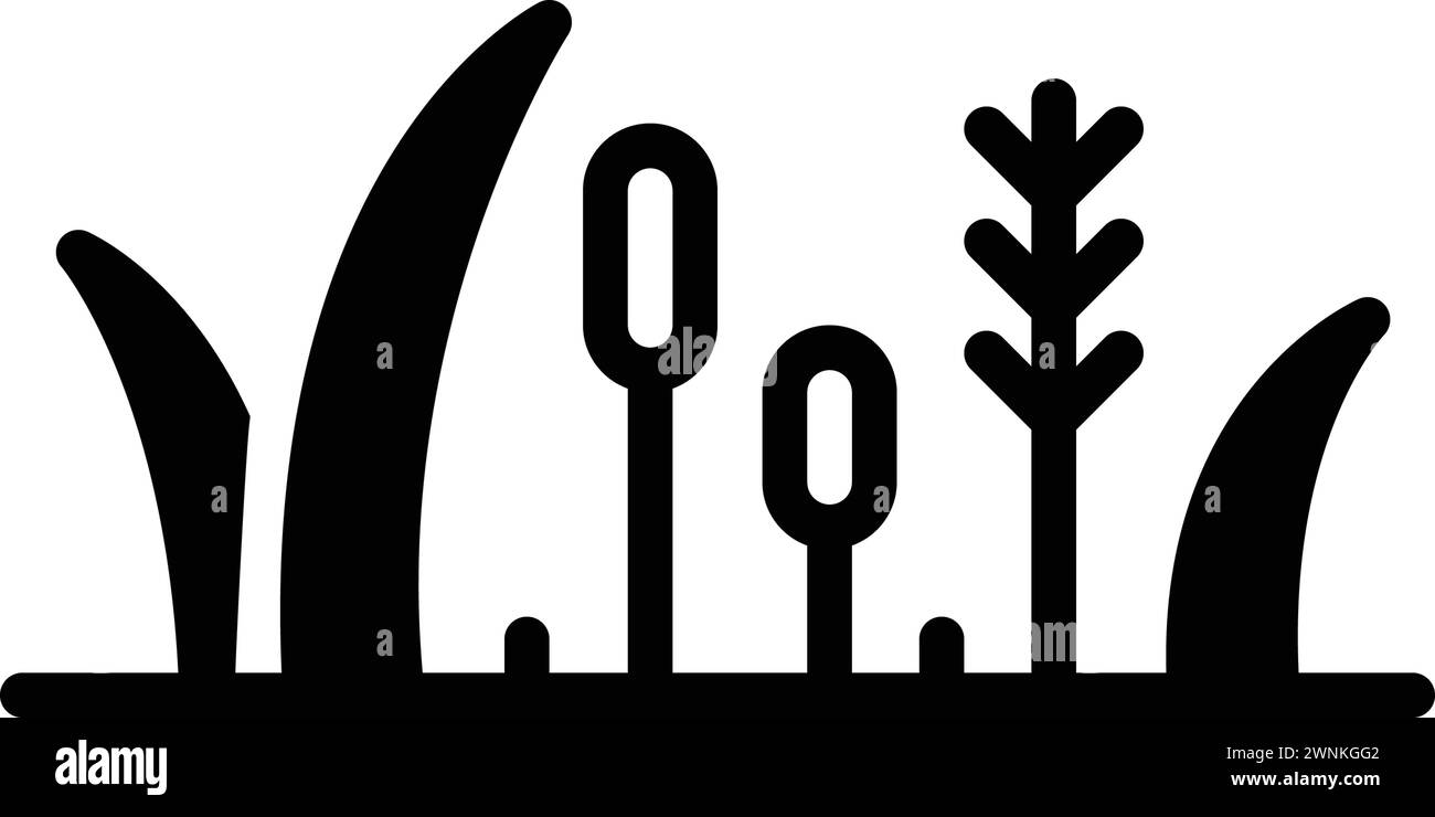 Icône pour herbe, paille Illustration de Vecteur