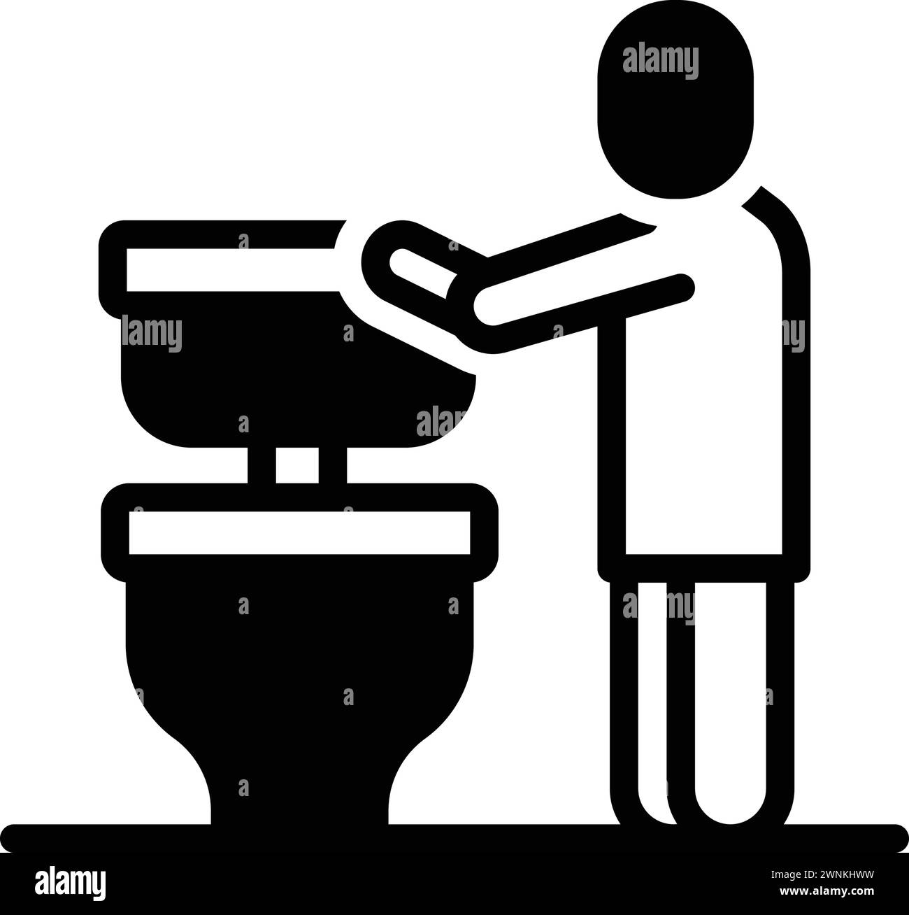 Icône pour chasse d'eau, toilette Illustration de Vecteur