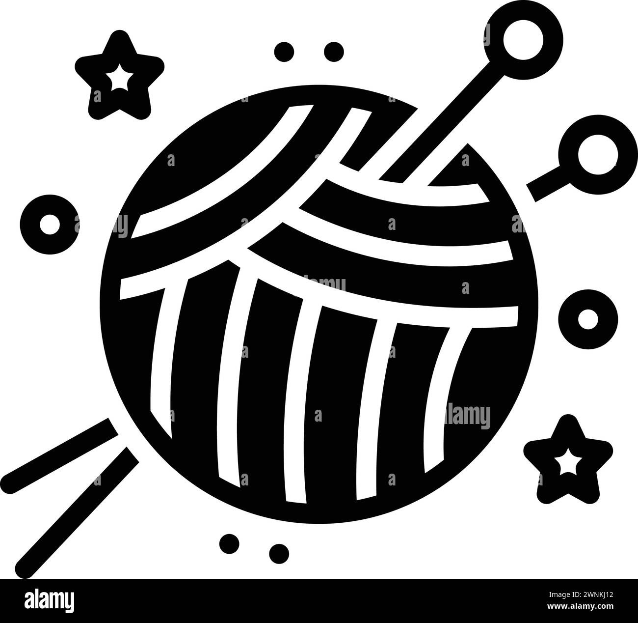 Icône pour fil, tricot Illustration de Vecteur