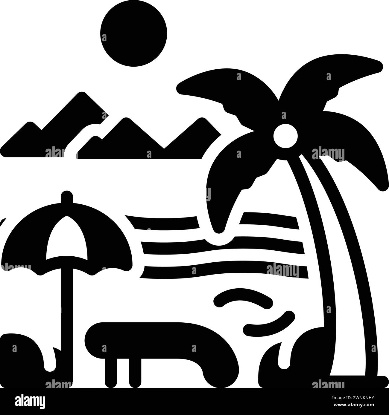 Icône pour les vacances, les vacances Illustration de Vecteur