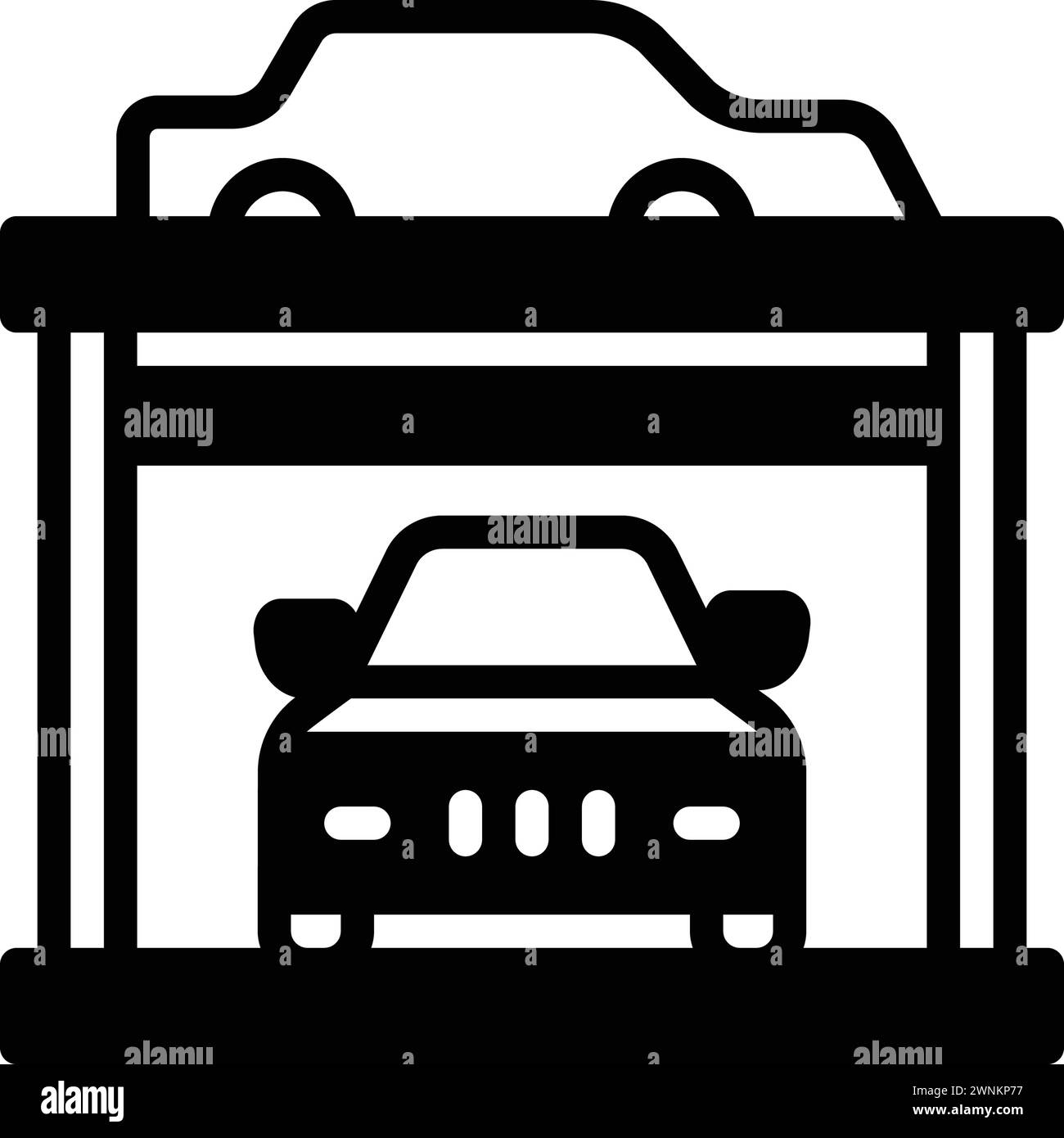 Icône pour garage, terminus Illustration de Vecteur