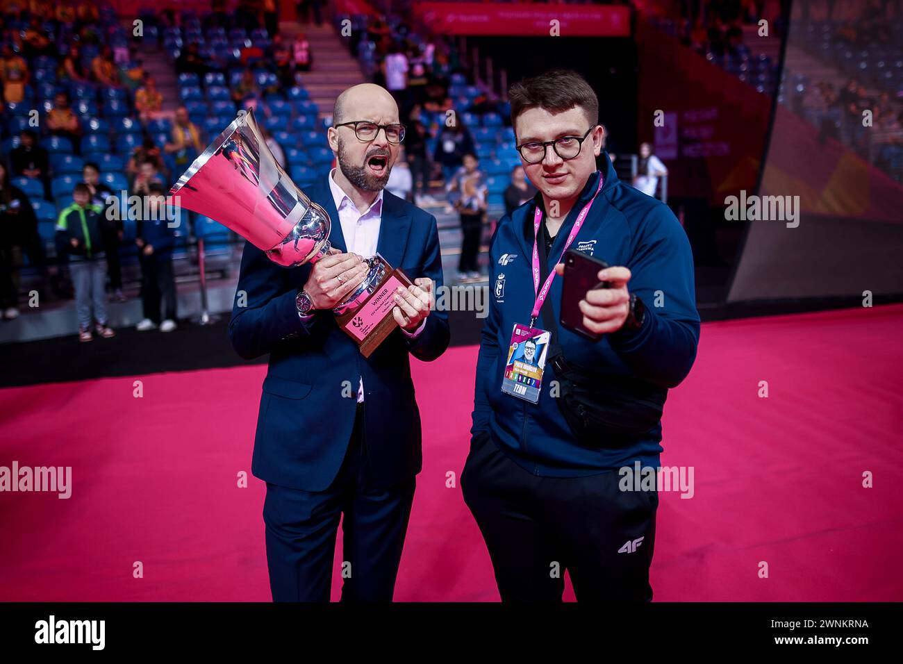 02.03.2024 Cracovie Siatkowka Tauron Puchar Polski 2024, polfinal, Projekt Warszawa - Aluron CMC Warta Zawiercie n/z Marcin Lepa, Piotr Iwanczyk Foto Adam Starszynski / PressFocus 02.03.2024 Cracovie Volleyball Tauron Polish Cup 2024, demi-finale, Projekt Warszawa - Aluron CMC Warta Zawiercie Marcin Lepa, Piressk / Piressk Focus Iwynsynski Banque D'Images