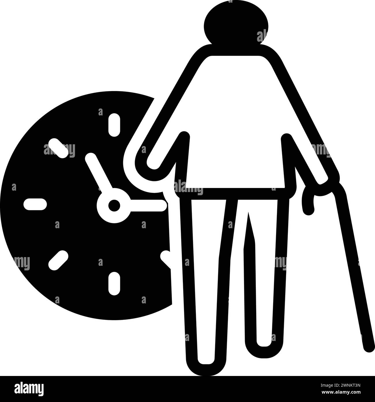 Icône pour la vie, sénile Illustration de Vecteur Icône pour la vie, sénile Illustration de Vecteur