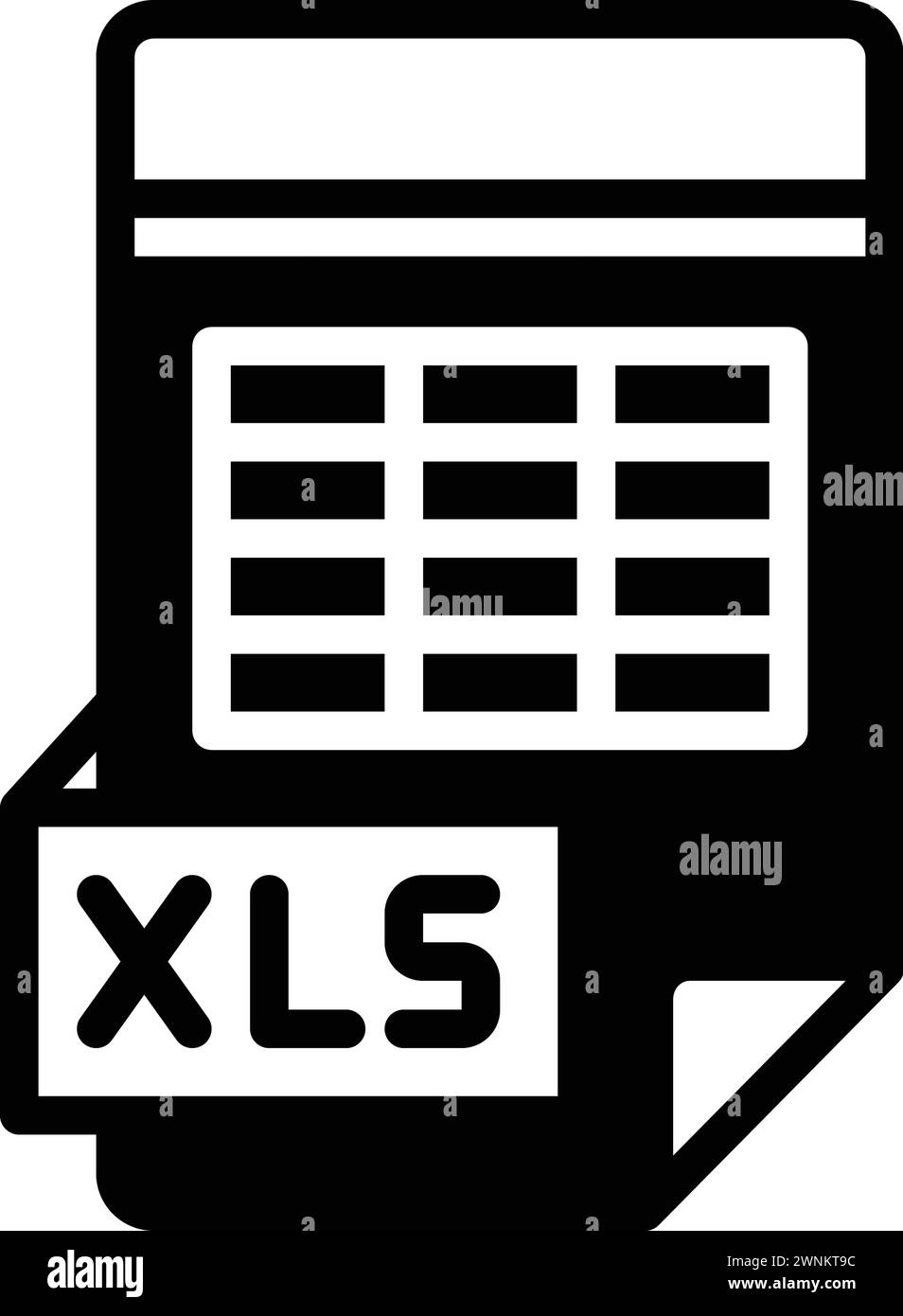 Icône pour Excel, fichier Excel Illustration de Vecteur