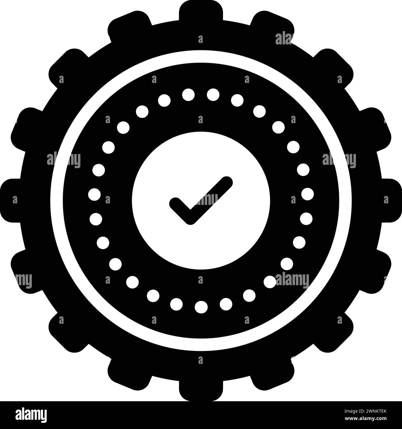 Icône pour résolu, badge Illustration de Vecteur