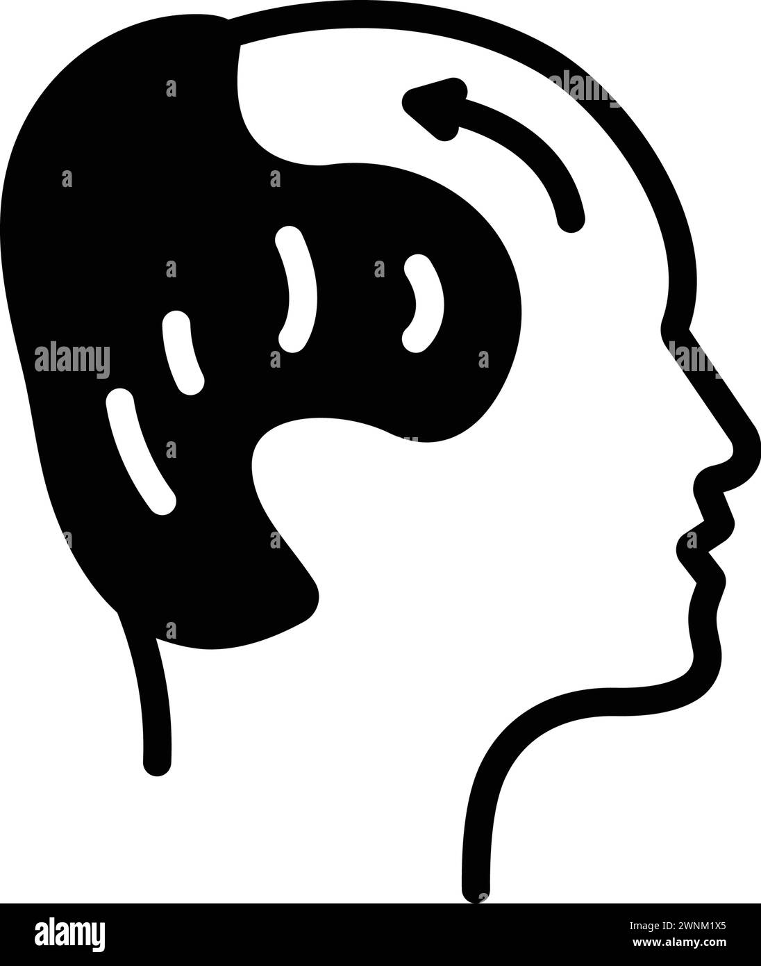 Icône pour les pertes, alzheimer Illustration de Vecteur