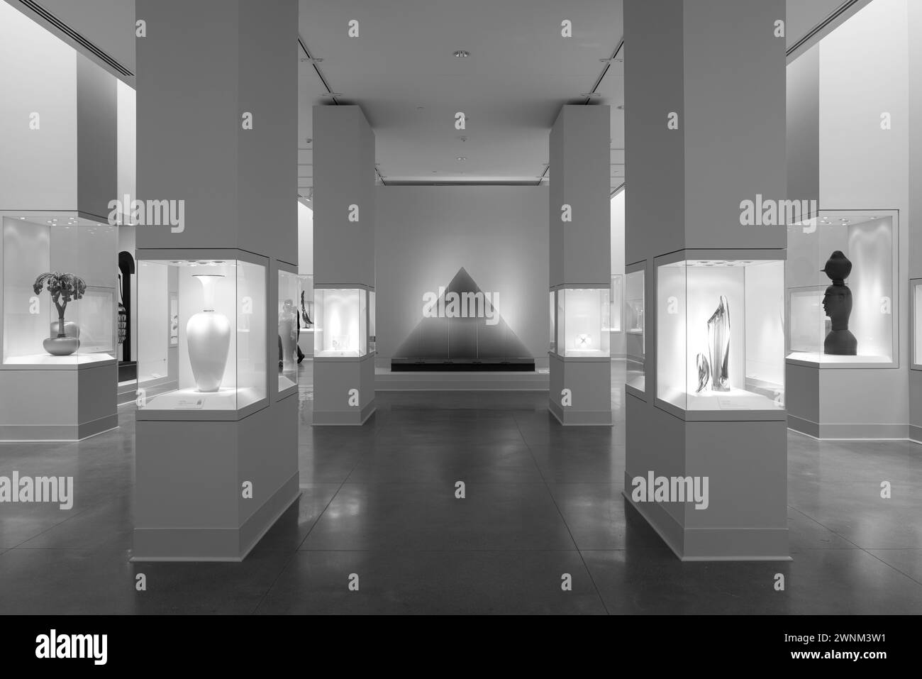 Galerie de verre contemporain de la famille Chan à l'Institut des Arts de Flint, Flint Michigan USA Banque D'Images