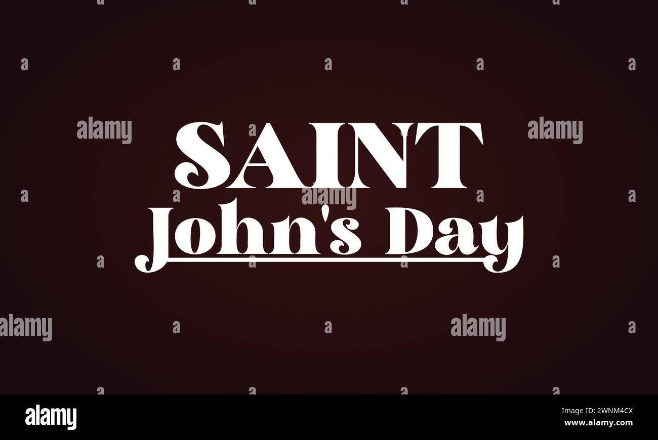 Texte de Saint Johns Day avec conception d'illustration de fond coloré Illustration de Vecteur