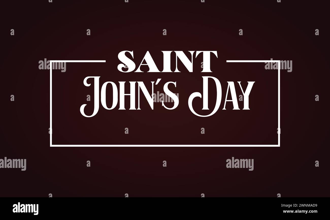 Texte de Saint Johns Day avec conception d'illustration de fond coloré Illustration de Vecteur