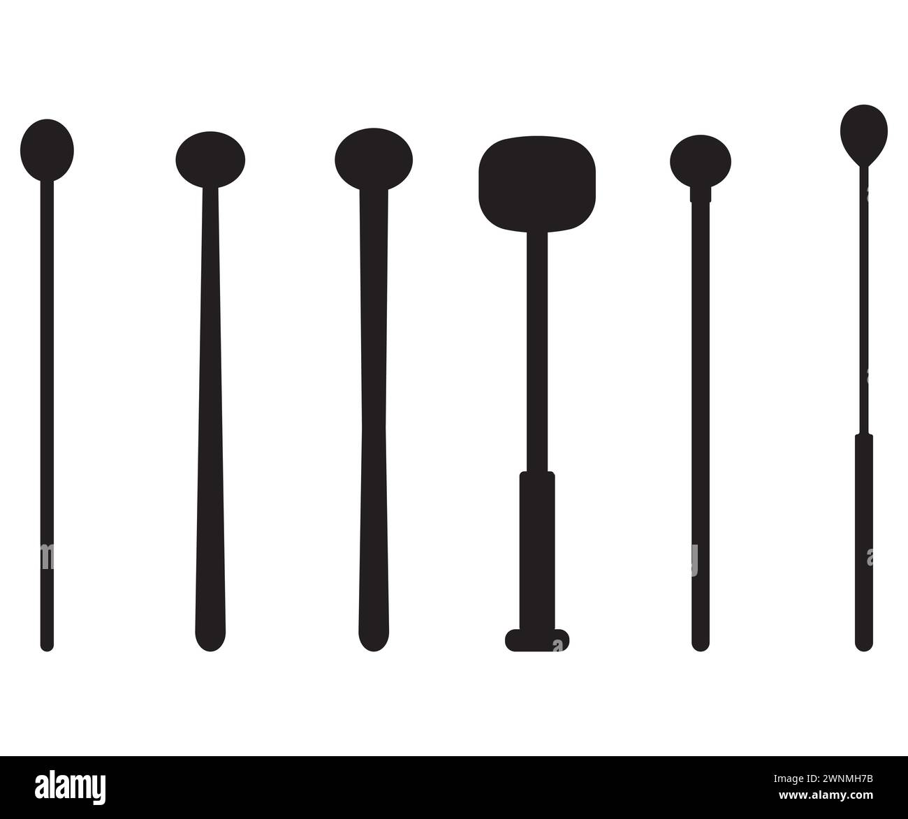 Marimba Mallets, percussions, Marching Band svg, Vector Drumbagcks, batterie , clipart, espace de design Cricut, fichiers découpés en vinyle, bande de marche Illustration de Vecteur