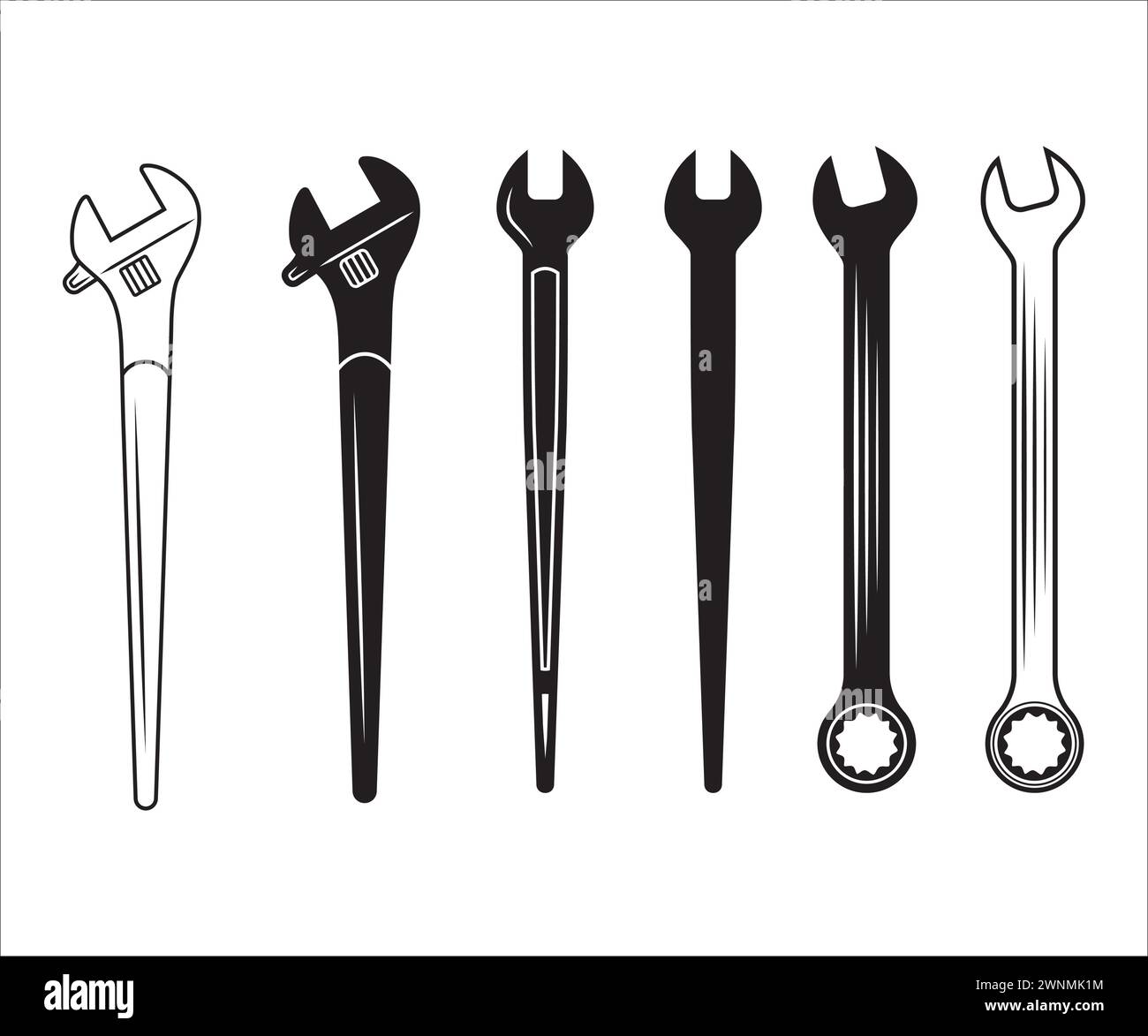 Clés Vector, clé png, clé svg, ensemble de clés, ensemble de clés, clipart de clé, vecteur d'outils, clipart de clé, silhouette de clé Illustration de Vecteur