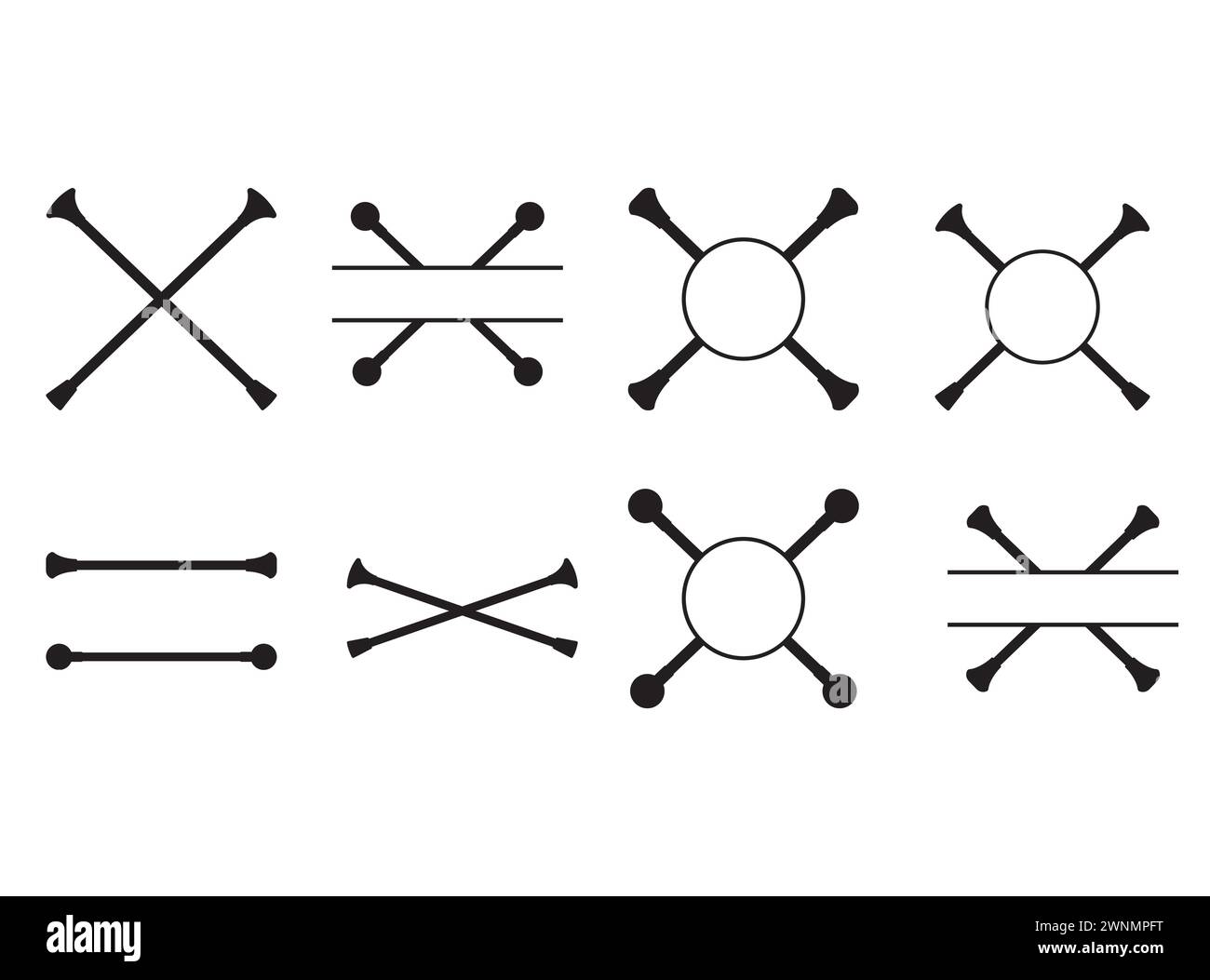 Baton Twirling Vector, monogramme de gymnastique de danse, Baton Twirling Dance, Baton Twirling silhouette, Baton Twirling Clipart, monogramme de gymnastique de danse Illustration de Vecteur