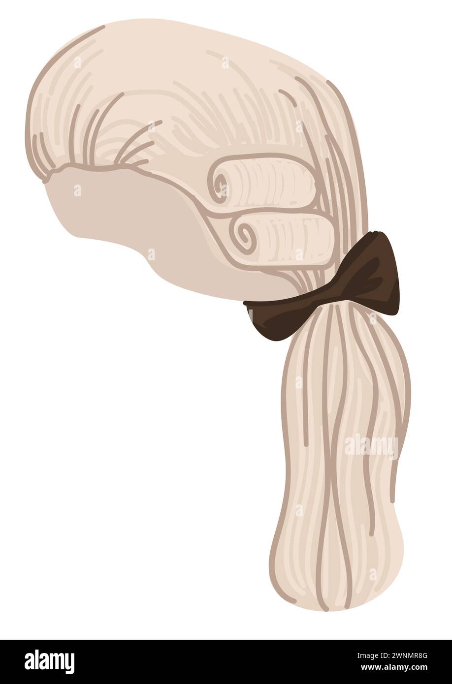Perruque Baroque Blanche/blonde Pour Déguisement - Style Marquis / Rétro - Taille Ajustable - Neuf Avec étiquettes