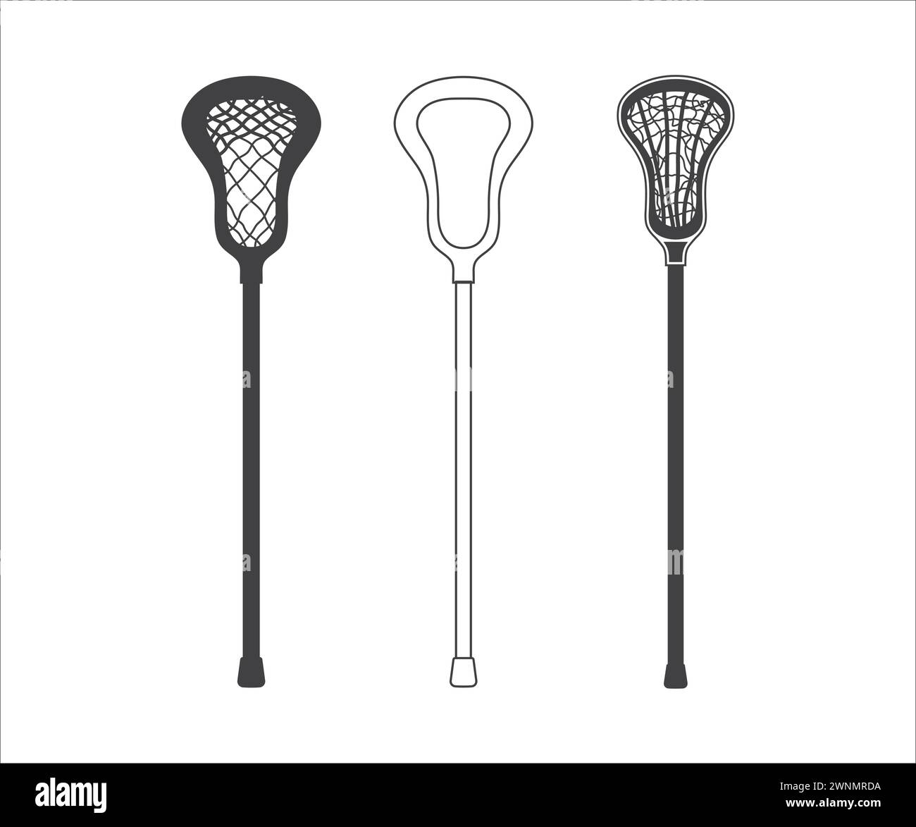 Bâton LaCrosse, lime coupée LaCrosse, bâtons croisés, Clipart sport, LaCrosse croisée fendue, bâtons, espace de balle pour, R cadre de nom pour personnaliser les joueurs Illustration de Vecteur