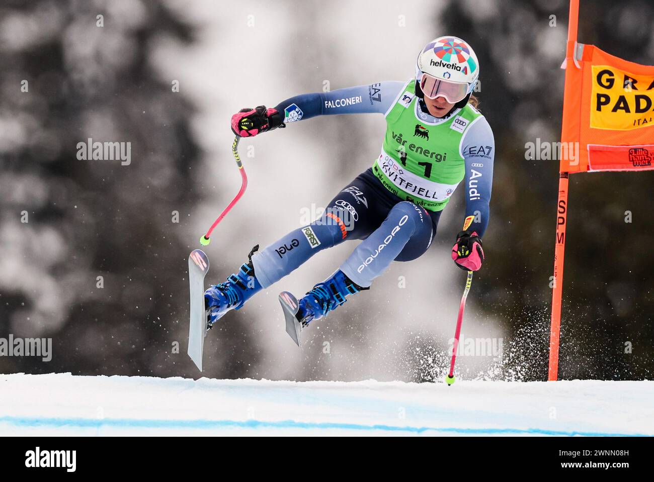 Fåvang 20240303.italienne Marta Bassino lors de la Coupe du monde FIS Alpine super G pour les femmes à Kvitfjell. Photo : Geir Olsen / NTB Banque D'Images