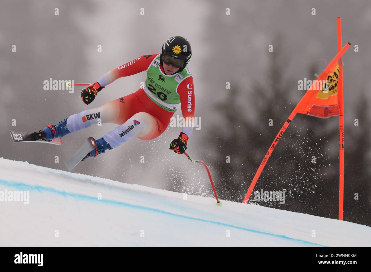 Fåvang 20240303.Jasmina Suter de Suisse lors de la Coupe du monde FIS Alpine super G pour femmes à Kvitfjell. Photo : Geir Olsen / NTB Banque D'Images