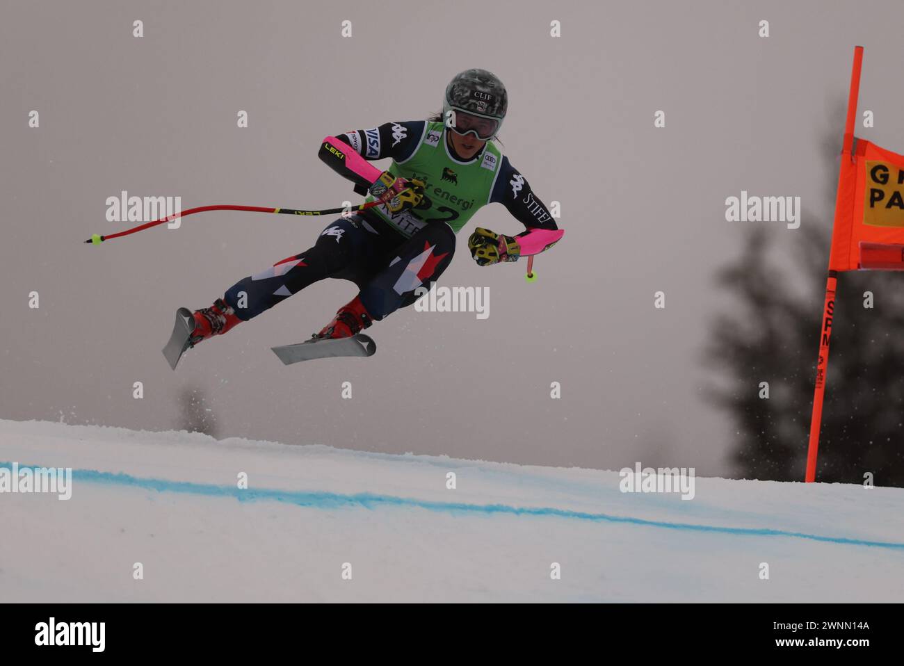 Fåvang 20240303.américaine Isabella Wright lors de la Coupe du monde FIS Alpine super G pour les femmes à Kvitfjell. Photo : Geir Olsen / NTB Banque D'Images