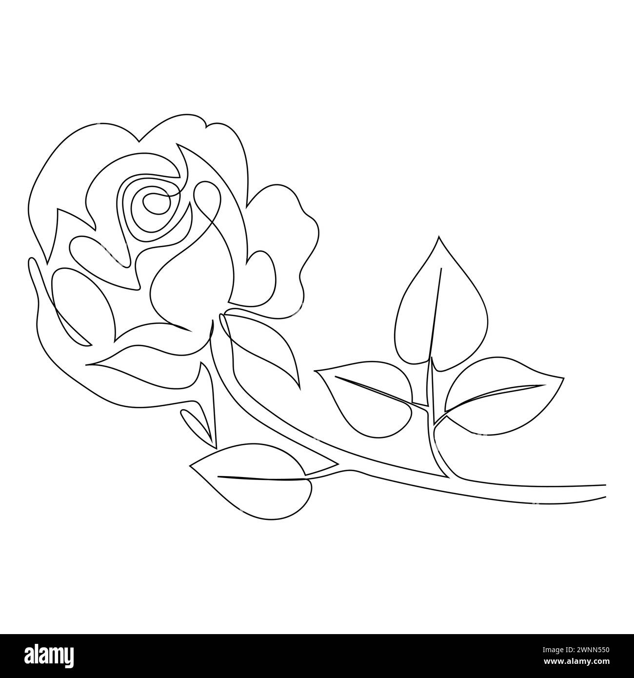 silhouette d'image dessinée à la main en rose simple ligne continue. dessin au trait Illustration de Vecteur