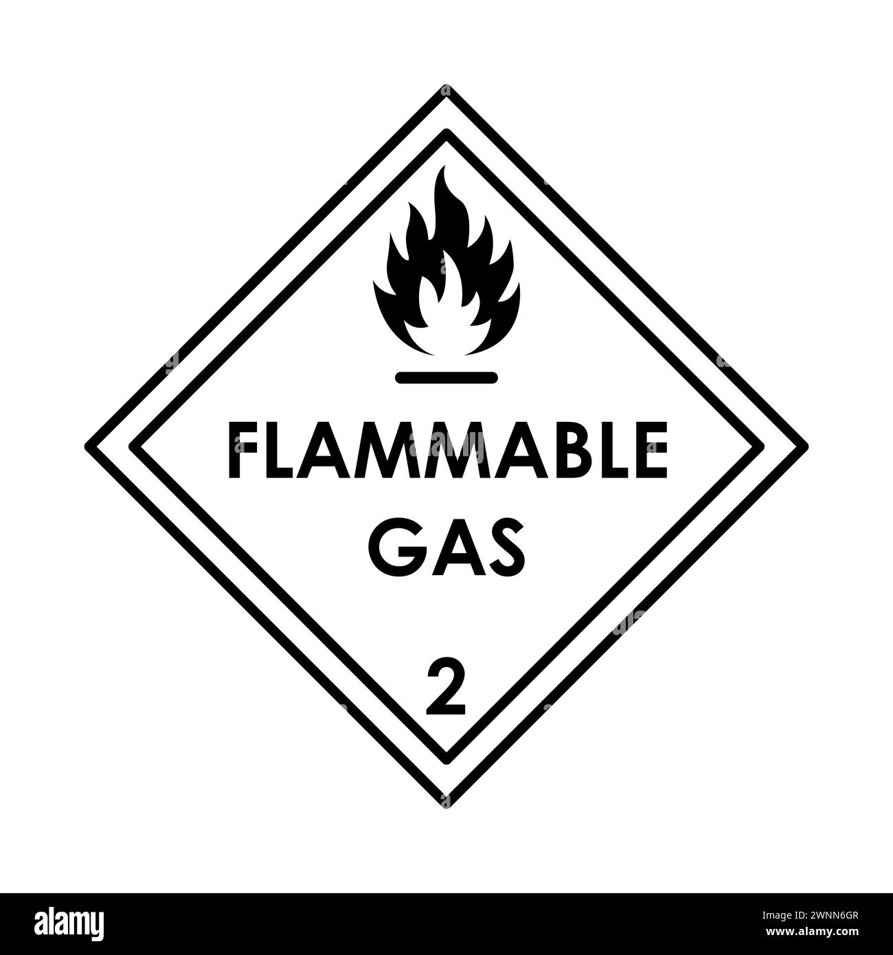 Elément de couleur pour gaz inflammable. Matières dangereuses. Illustration numérique pour page web, application mobile, promo. Illustration de Vecteur