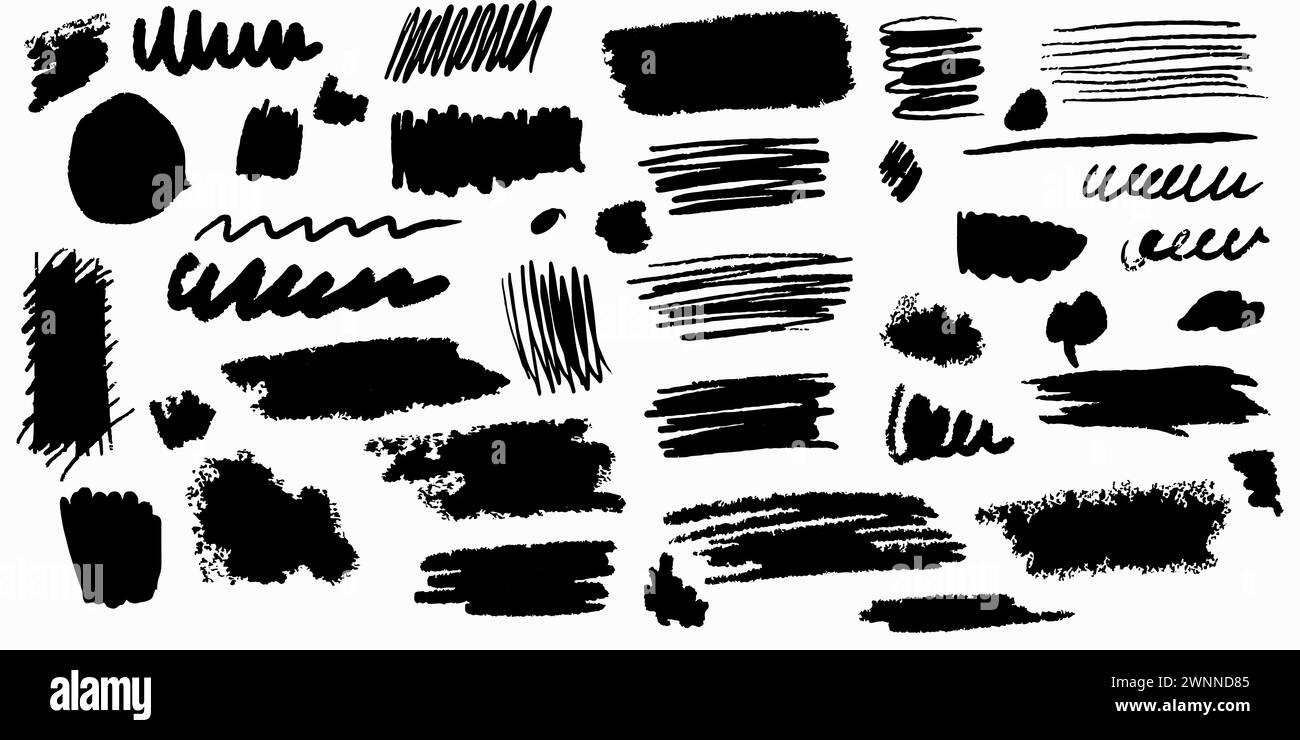 Gribouillage lignes stylo dessinées à la main Illustration de Vecteur