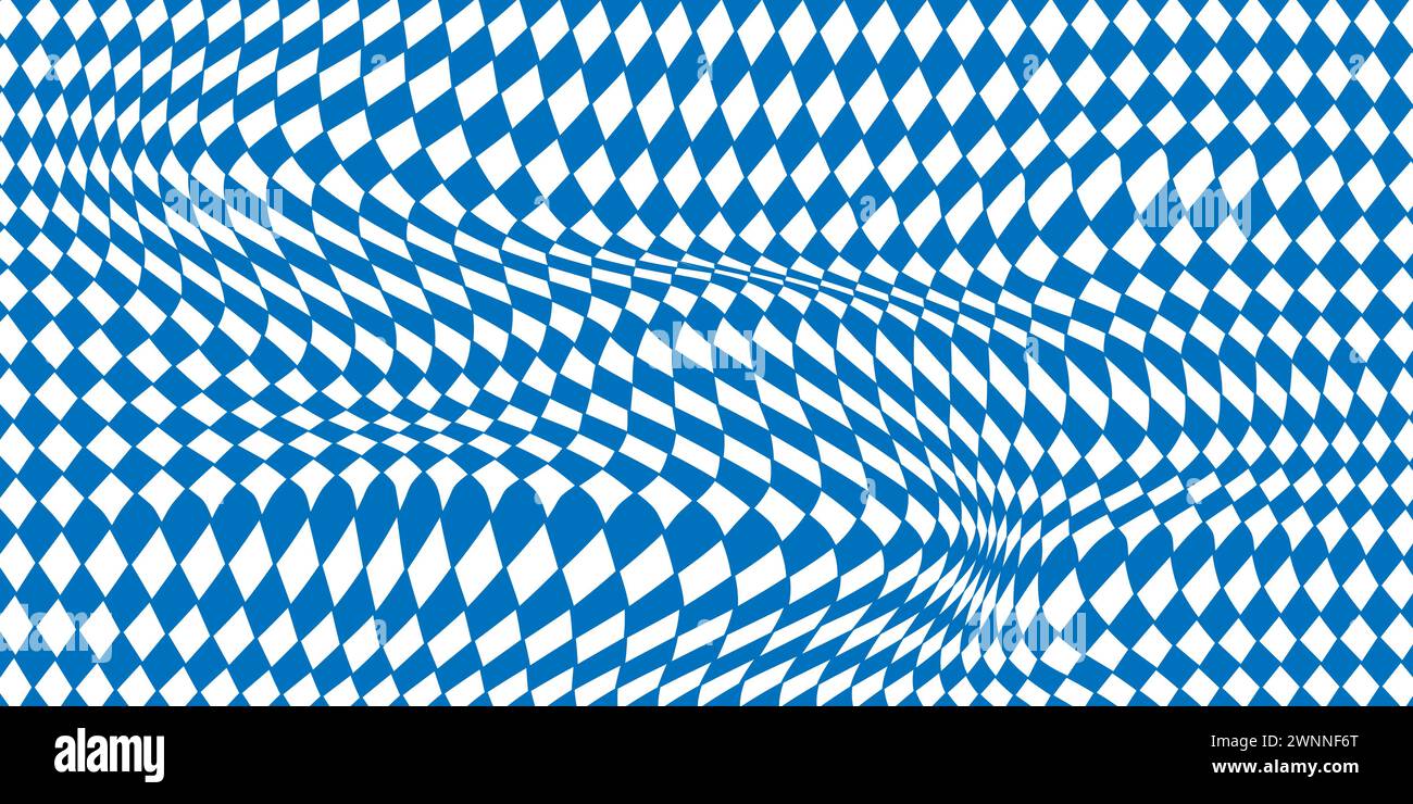 damier psychédélique de fond bleu et blanc Illustration de Vecteur