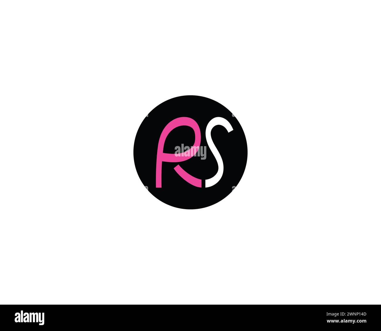 Modèle de vecteur de conception de logo RS de lettre créative Illustration de Vecteur