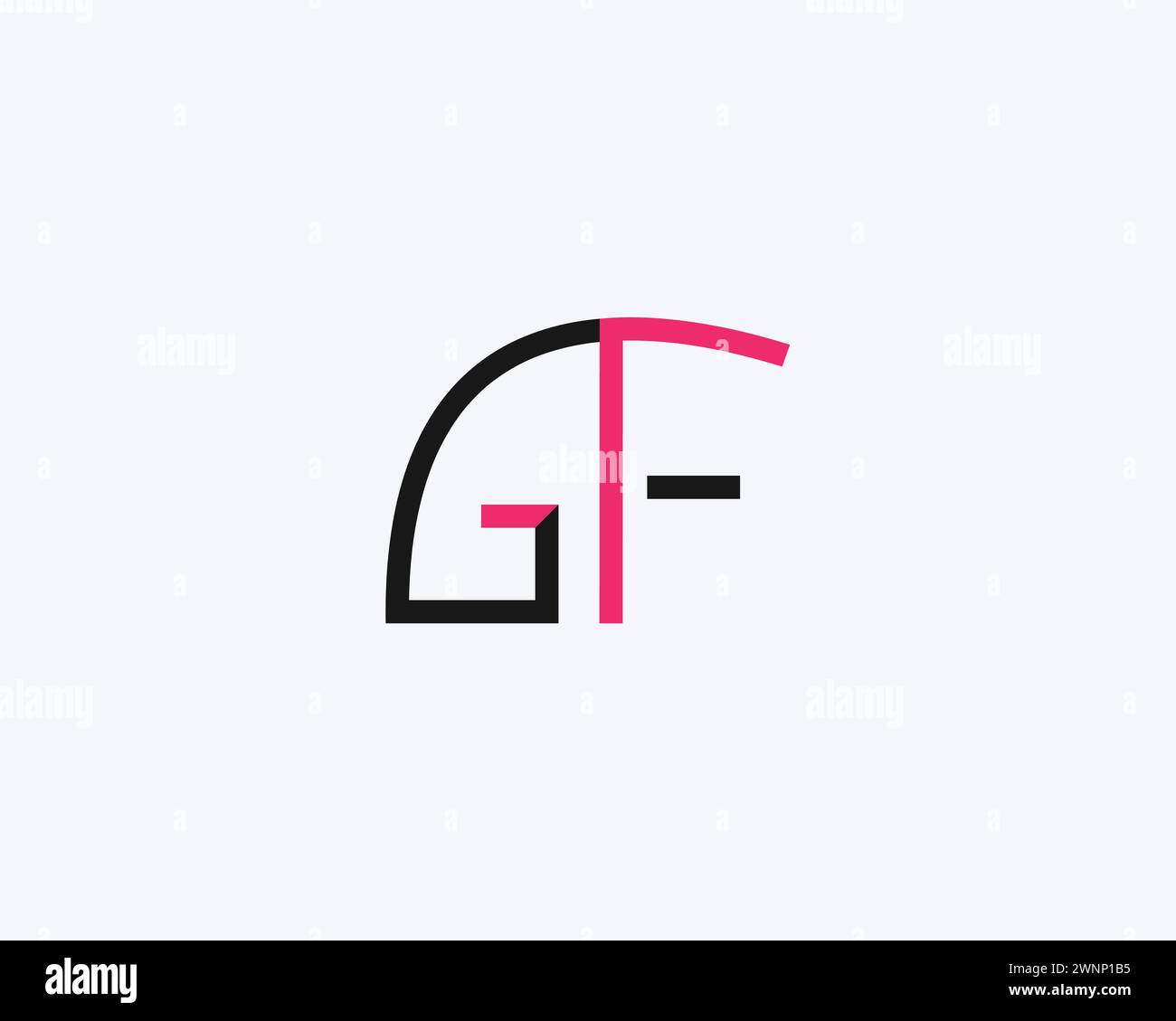 Modèle de vecteur de conception de logo Creative Letter GF Illustration de Vecteur