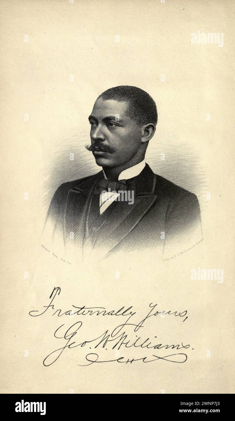 Potrait de l'écrivain d'histoire afro-américain George Washington Williams, vers 1885 Banque D'Images