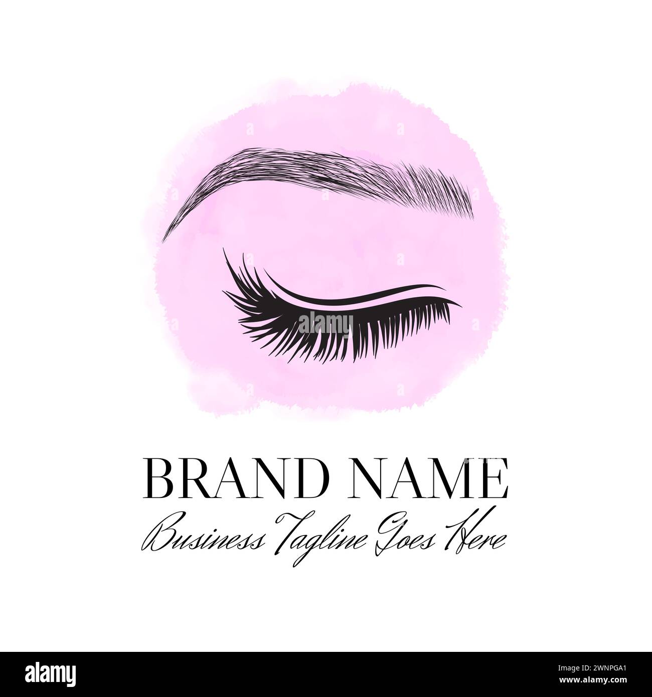 Sourcils et cils Makeup Artist logo Illustration de Vecteur