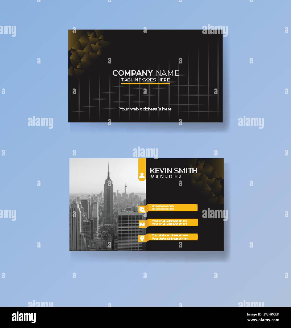 carte d'agence d'entreprise et modèle de conception de carte de visite Illustration de Vecteur